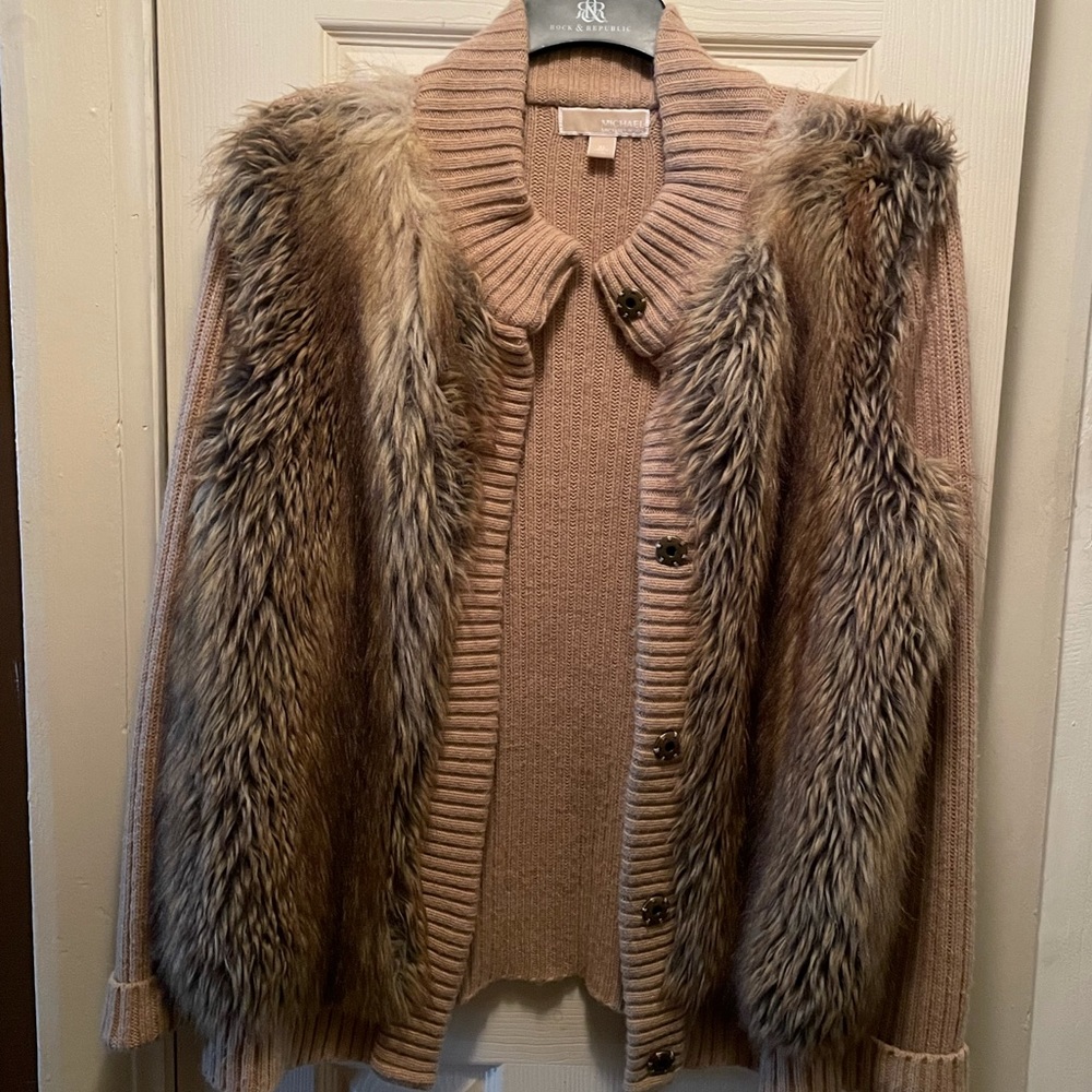Michael Kour’s Faux Fox Fur Sweater/ NOT outlet